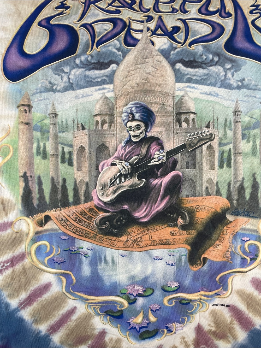 Vintage 2001 Liquid Blue Grateful Dead Large Y2K like new! Authentic - Picture 6 of 13